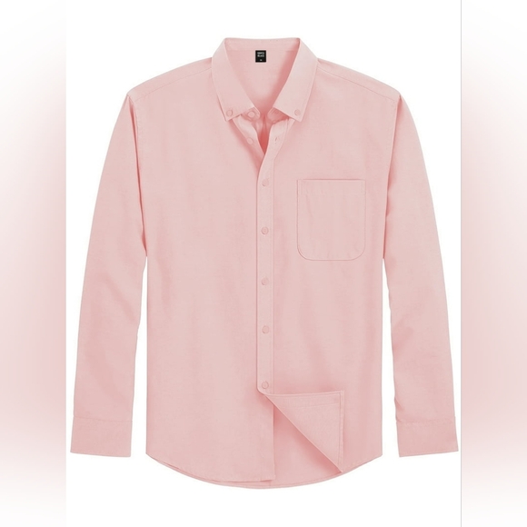 GENTS BLISS Long Sleeve Mens Dress Shirts Casual Solid Shirts for Men - Picture 2 of 4